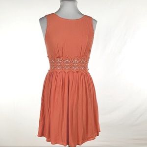 ❤️2/25 Lightweight Cotton Gauze Peekaboo Dress S